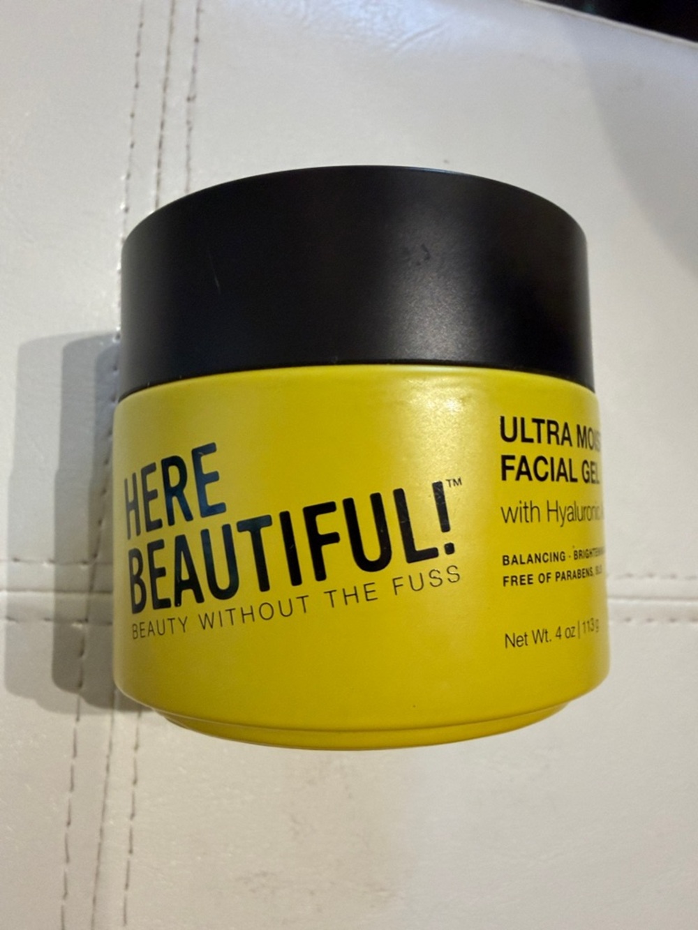 Here Beautiful! Ultra Moist Facial Gel - Yellow & Black Jar